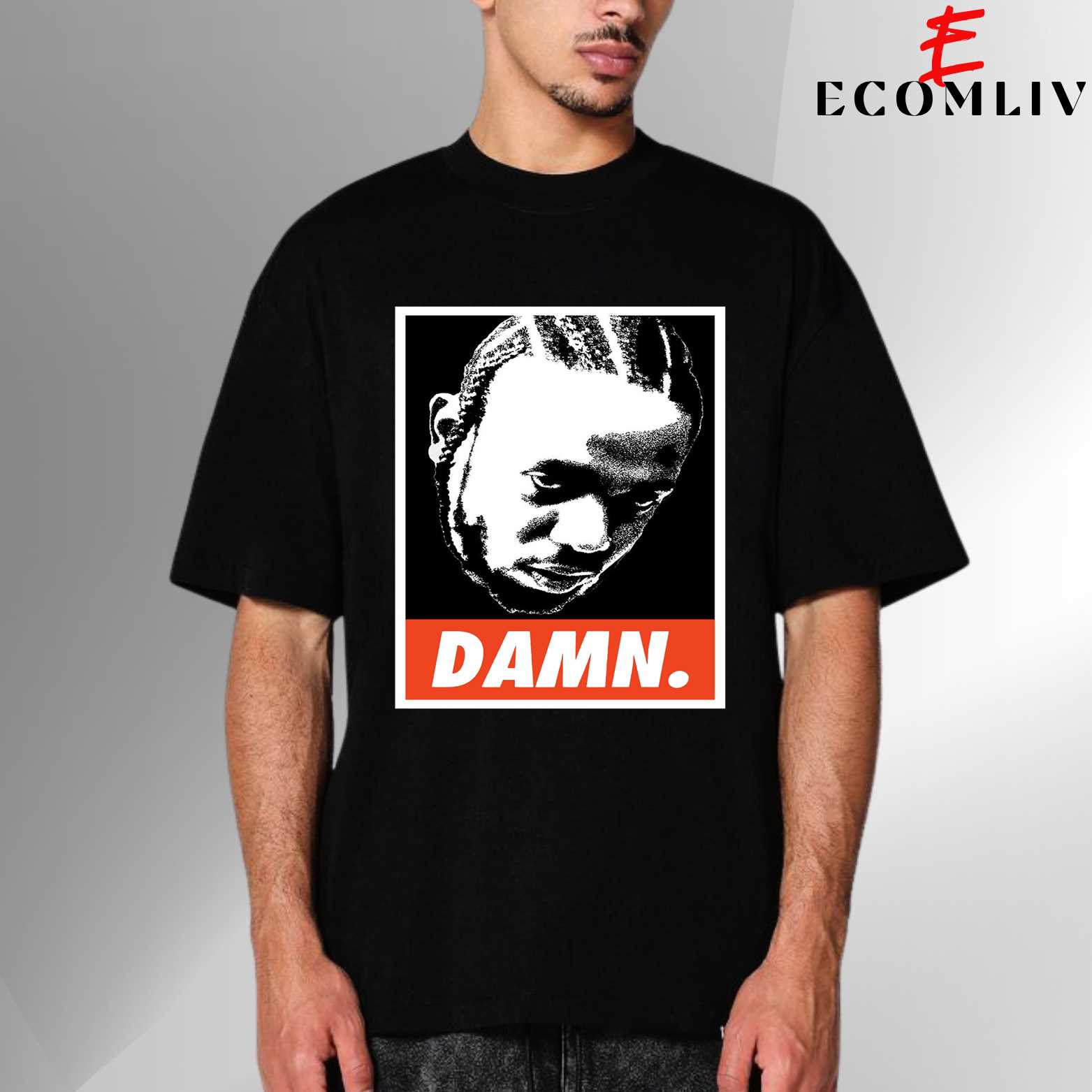 Kendrick Lamar Damn Red Tee, Bold Statement T-Shirt